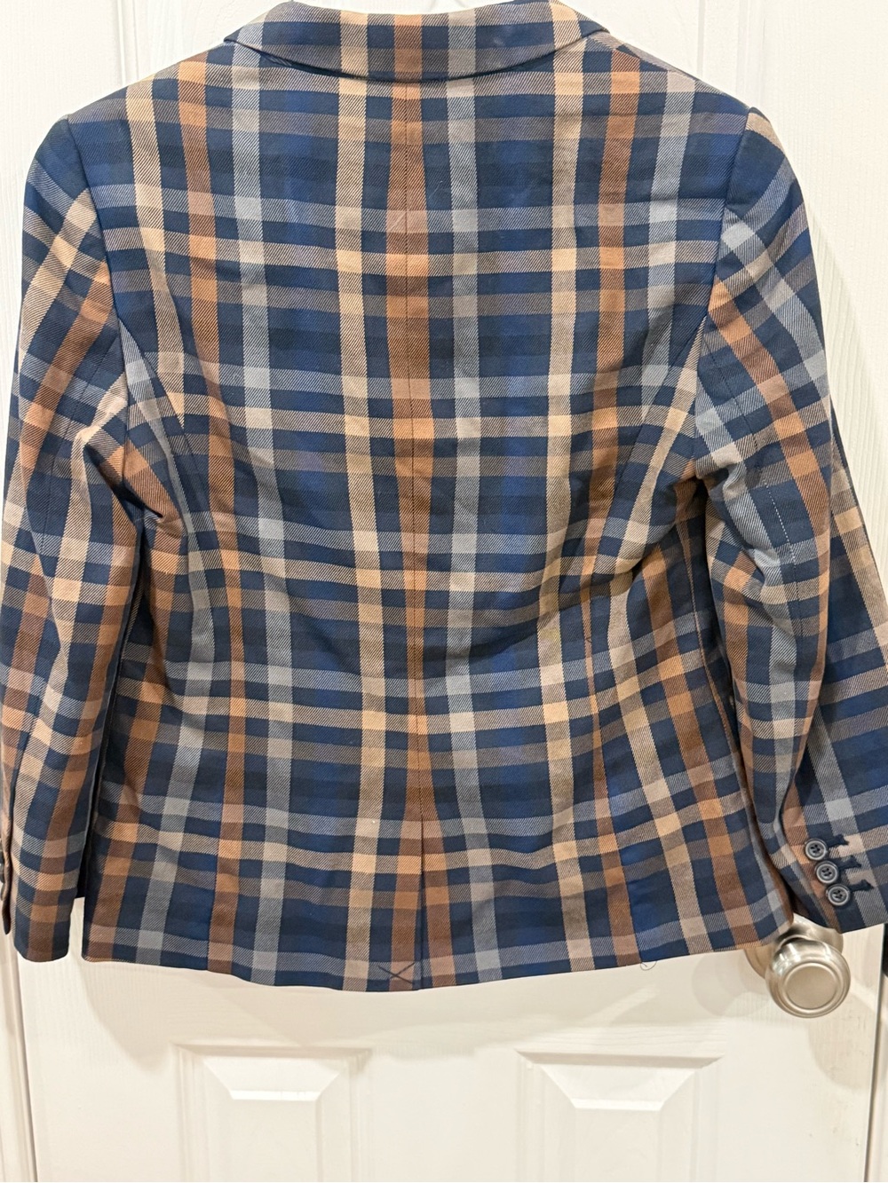 The Limited Navy and Tan Plaid Tailored Blazer - Picture 4 of 4